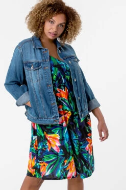 Orange Curve Tropical Print Strappy Dress -Outlet Modi Qube Store 617a1adc b866 49e9 8c12 32807977a0e3