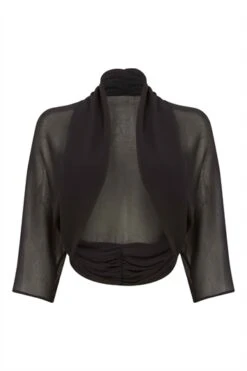 Black Sleeveless Vest Top With Necklace