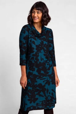 Teal Floral Print Cowl Neck Dress 11 Teal Floral Print Cowl Neck Dress -Outlet Modi Qube Store 668ba21b c101 42c7 a68f edd20186242b
