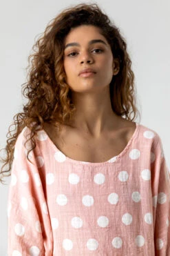 Light Pink Spot Print 3/4 Sleeve Top 9 Light Pink Spot Print 3/4 Sleeve Top -Outlet Modi Qube Store 67e41374 006e 40e2 8924 7c3cb2696592