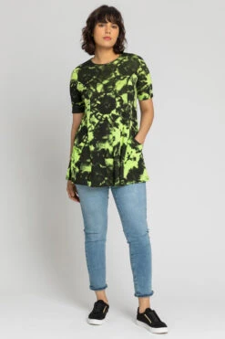 Lime Tie Dye Pocket Swing Top -Outlet Modi Qube Store 68400aae 5cd5 43a7 ba6d ff5d69889b7a