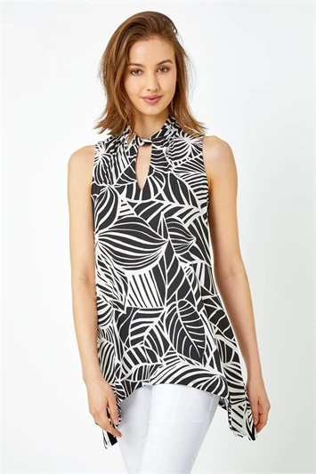 Black Metallic Leaf Print Dress 7 Black Metallic Leaf Print Dress - Image 5
