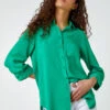 Green Relaxed Longline Shirt -Outlet Modi Qube Store 6a1f381b 0930 47a1 b4c9 52d273c8ead9