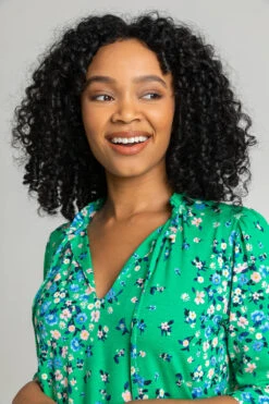 Green Petite Floral Print Tie Neck Top 10 Green Petite Floral Print Tie Neck Top -Outlet Modi Qube Store 6c9f2644 f6e1 4e30 ba3a 8730355f2198