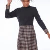 Black Petite Contrast Knitted Jumper Dress