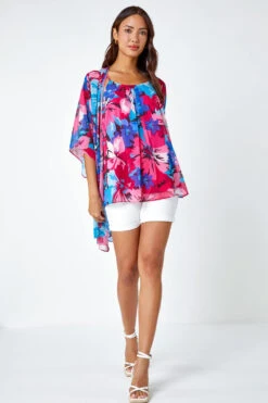 Pink Floral Print Chiffon Cami Top -Outlet Modi Qube Store 6e4e1ce0 f397 4e3e a4e2 92543bb20418