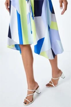 Yellow Tropical Print Dipped Hem Dress -Outlet Modi Qube Store 6f761491 2eb4 427e b1c4 11080ac576e0