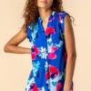 Royal Blue Floral Print Tunic Top -Outlet Modi Qube Store 717f91cf 5f4e 4af2 bfe3 13c4f6a38ac1