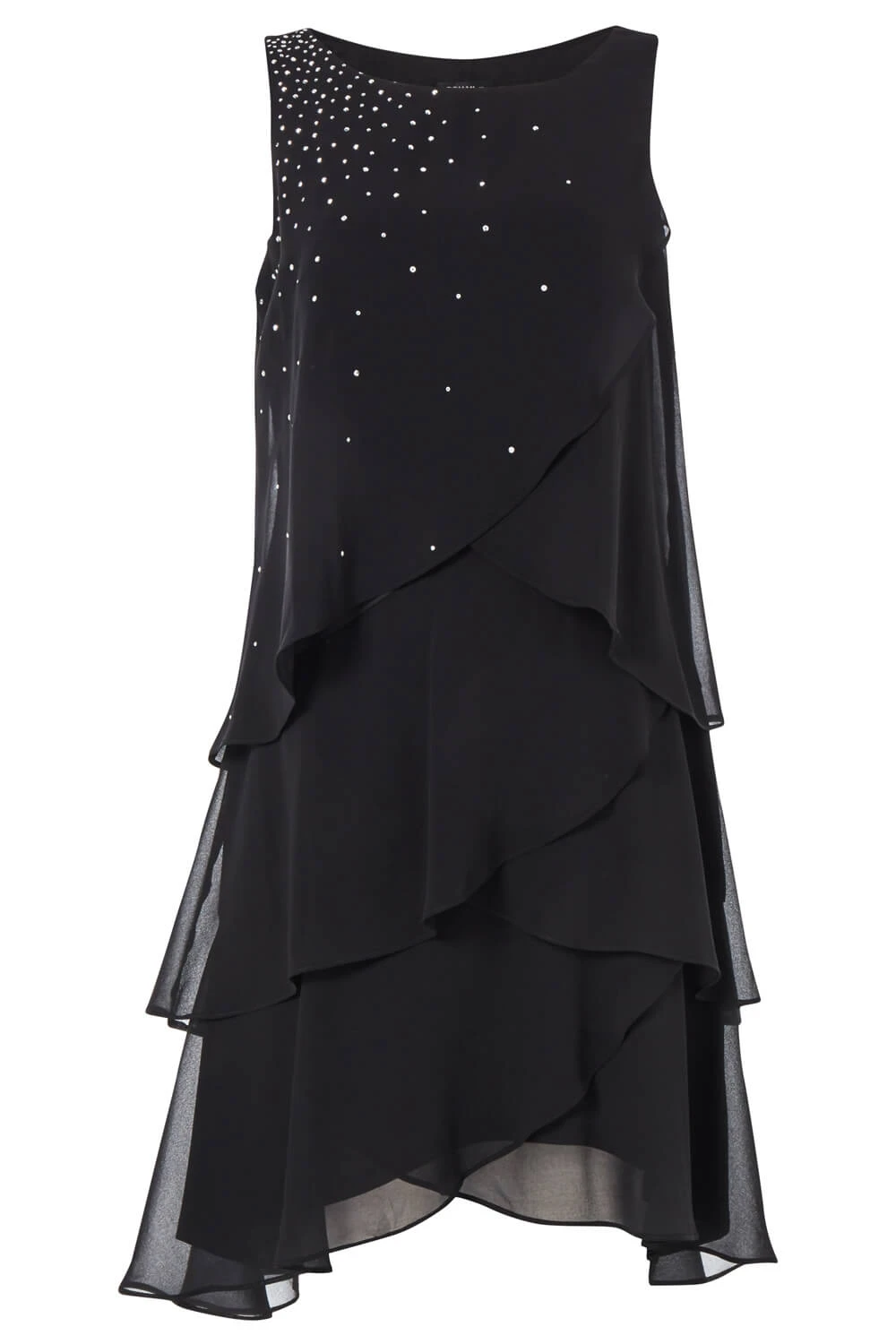 Black Embellished Frill Swing Dress 7 Black Embellished Frill Swing Dress - Image 5