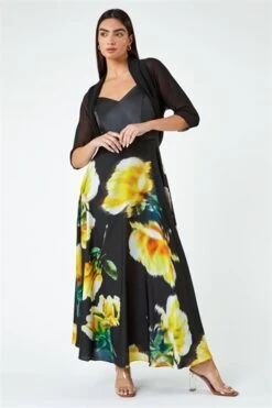 Black LIMITED Floral Twist Detail Stretch Dress -Outlet Modi Qube Store 7bc25782 7275 438a 9fcf 829d63c1dc17