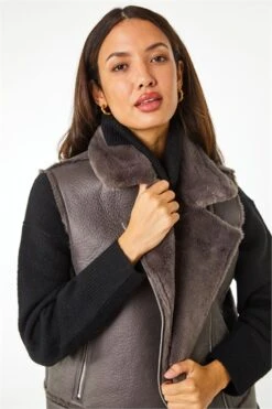 Grey Animal Embellished Stretch Top