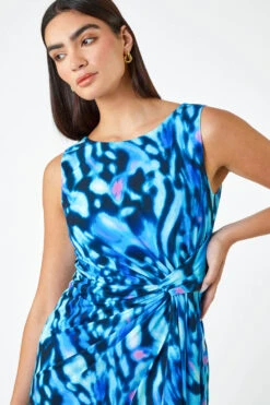 Blue LIMITED Animal Twist Detail Stretch Dress -Outlet Modi Qube Store 7c319f09 17c0 42af a27f 48e3f69d119f
