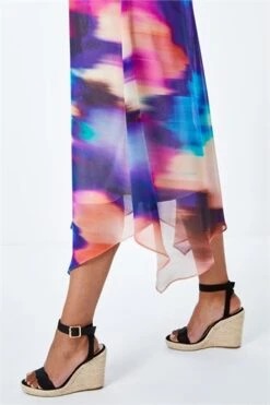 Blue Petite Tie Dye Hanky Hem Top -Outlet Modi Qube Store 7fd3043c 52bc 4f9b a419 16021ee4c585