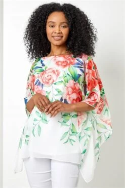 Red Petite Floral Print Chiffon Overlay Top 9 Red Petite Floral Print Chiffon Overlay Top -Outlet Modi Qube Store 7fdc86d1 bee4 4adf bd9b 0a1dc72d6eef