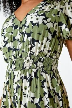 Yellow Petite Paisley Frill Midi Dress -Outlet Modi Qube Store 80415546 5ff9 4d8d 9474 5cd7439a8565