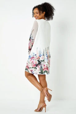 Ivory Petite Premium Stretch Floral Shift Dress -Outlet Modi Qube Store 8106f8f9 dde9 43b4 a424 c769184bd586