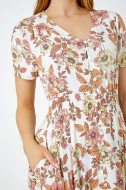 Coral Floral Print Button Detail Maxi Dress 11 Coral Floral Print Button Detail Maxi Dress -Outlet Modi Qube Store 818dd6e0 1dc3 4313 8dfd 98509fb7a58f