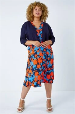 Orange Curve Floral Frill Sleeve Top -Outlet Modi Qube Store 825fb392 a4a5 49c4 8918 49a0817e4cba