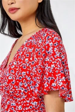 Navy Petite Cherry Spot Print Fit & Flare Dress -Outlet Modi Qube Store 84d5ee4f 4433 4074 a046 36c5ac703f99