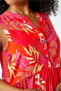 Blue Petite Aztec Print Frill Hem Dress -Outlet Modi Qube Store 877d7c85 2a83 4ff1 9cee 25192a27106f