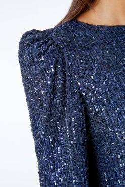 Navy Sequin Embellished Dress -Outlet Modi Qube Store 88544a68 cb40 4afb 9b73 c877e27ef4ee