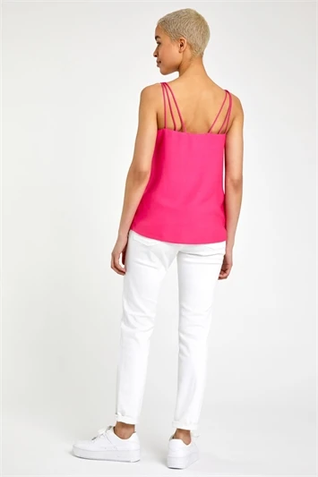 Light Pink Textured Spot Frill Detail Cami Top 6 Light Pink Textured Spot Frill Detail Cami Top - Image 4