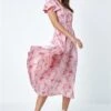 Pink Petite Floral Print Tiered Boho Dress -Outlet Modi Qube Store 89fac7f8 a9ff 4aa2 a9a5 8a92a9b6bcd4