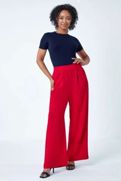 Red Petite Wide Leg Stretch Trousers 11 Red Petite Wide Leg Stretch Trousers -Outlet Modi Qube Store 8a81ec91 b359 4d7e 9d43 70b7aa942d2c