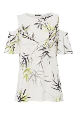 Fuchsia Tropical Cold Shoulder Bardot Top -Outlet Modi Qube Store 8d8ca459 51bd 44c1 878e 429e6b851d7e