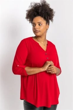 Red Curve Spot Print Peplum Top -Outlet Modi Qube Store 8de4e10d 43f0 414f 8aa6 e083757f75ce