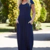 Navy Gathered Skirt Maxi Dress -Outlet Modi Qube Store 8f37303c ab6b 4264 aa78 3864e13cfb02