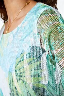 Green Sequin Tie Back Detail Top