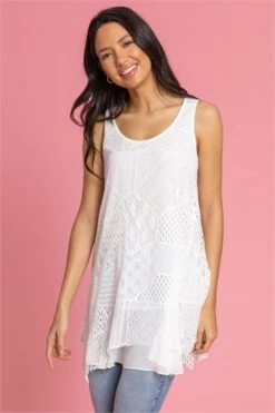 Blue Double Layer Colourblock Tunic -Outlet Modi Qube Store 9439fce3 889f 45ec 8068 a2a8f1cd015e