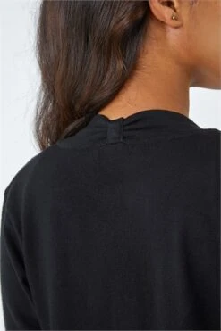 Royal Blue Floral Print Dipped Hem Jacquard Dress