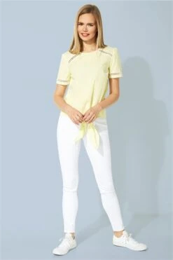 Green Floral Hanky Hem Tunic Top