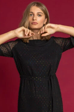 Black Foil Spot Print Frill Dress 10 Black Foil Spot Print Frill Dress -Outlet Modi Qube Store 9f9a56af fb9f 46d5 9bc9 f8d19ed9bda6