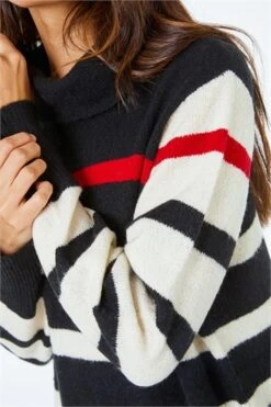 Black Turtle Neck Button Detail Jersey Dress -Outlet Modi Qube Store a00451da 816a 4a67 a510 0a08ed868128