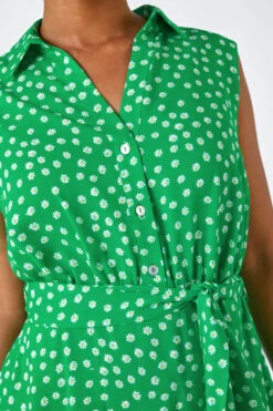 Green Petite Polka Dot Shirt Dress -Outlet Modi Qube Store a23f03f0 7e1a 4956 993f 07e610a06ec5