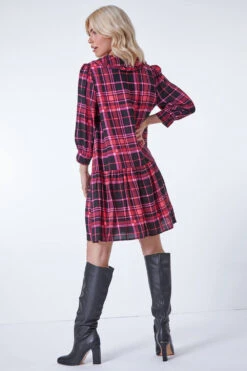 Pink Checked Tunic Mini Dress 9 Pink Checked Tunic Mini Dress -Outlet Modi Qube Store a2b986a3 e4f1 4486 8a7b 5ac4006ee68c