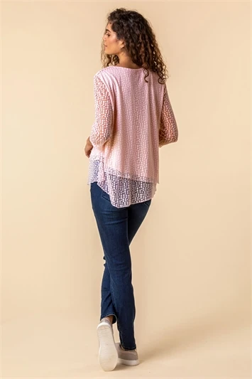 Yellow Sleeveless Textured Spot Print Top 5 Yellow Sleeveless Textured Spot Print Top - Image 3