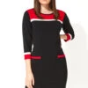Red Colour Block Knitted Dress -Outlet Modi Qube Store a5a80b3d bb76 47d4 a9f4 18d52175a93a