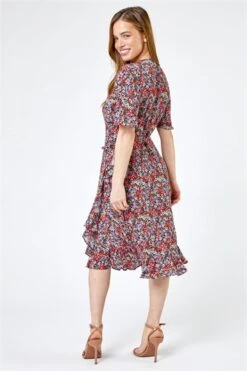 Ivory Petite Floral Print Maxi Dress