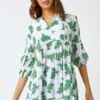 Green Floral Print Smock Tunic Top -Outlet Modi Qube Store aa706e14 091d 4683 8bc1 9a13fb829ec0
