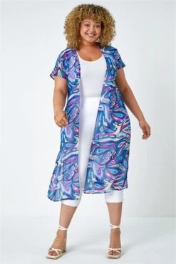 Blue Curve Floral Print Relaxed Top -Outlet Modi Qube Store ab5a9696 286d 4d15 b5ef 98a84d5f31e6