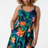 Orange Curve Tropical Print Strappy Dress -Outlet Modi Qube Store ab93e3ba eadf 49b9 9b8f 53d18db069dc