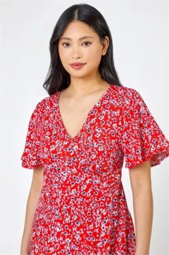 Navy Petite Cherry Spot Print Fit & Flare Dress -Outlet Modi Qube Store ac218221 6788 45de aa86 2574afbf7ce7