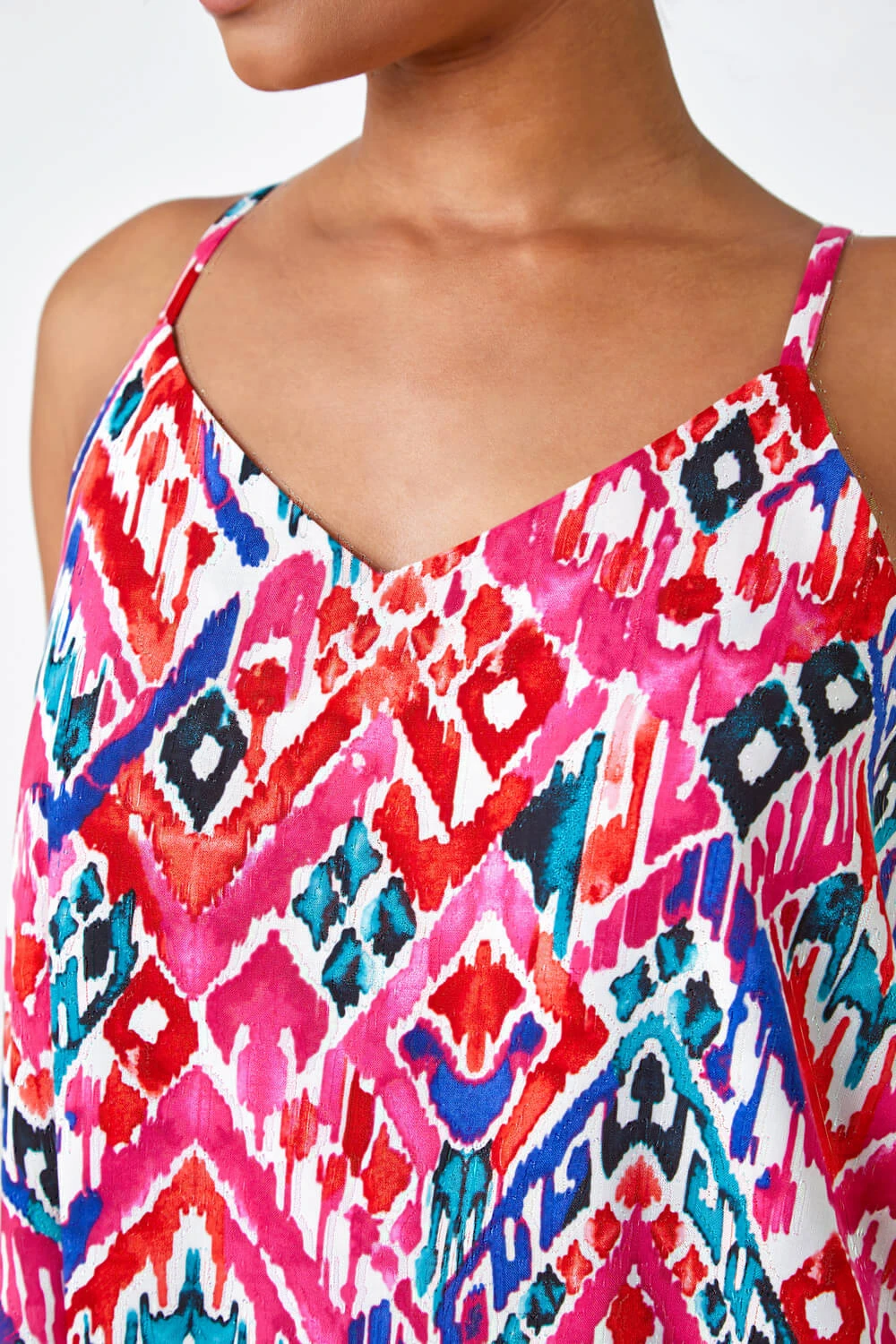 Pink Petite Aztec Print Vest Top 7 Pink Petite Aztec Print Vest Top - Image 5