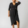 Black Curve Buckled Belt Wrap Dress -Outlet Modi Qube Store b35a42d5 0aad 4efe b5a3 eb8c9ef8900f
