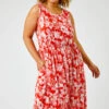 Red Curve Tropical Floral Print Maxi Dress -Outlet Modi Qube Store b4843b23 7318 4748 86a7 dffc1e3884a3