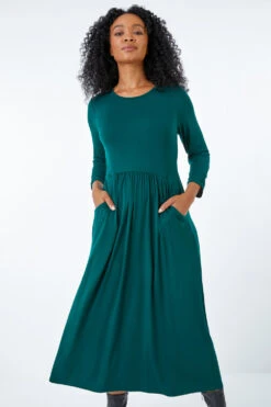 Forest Petite Stretch Jersey Midi Dress